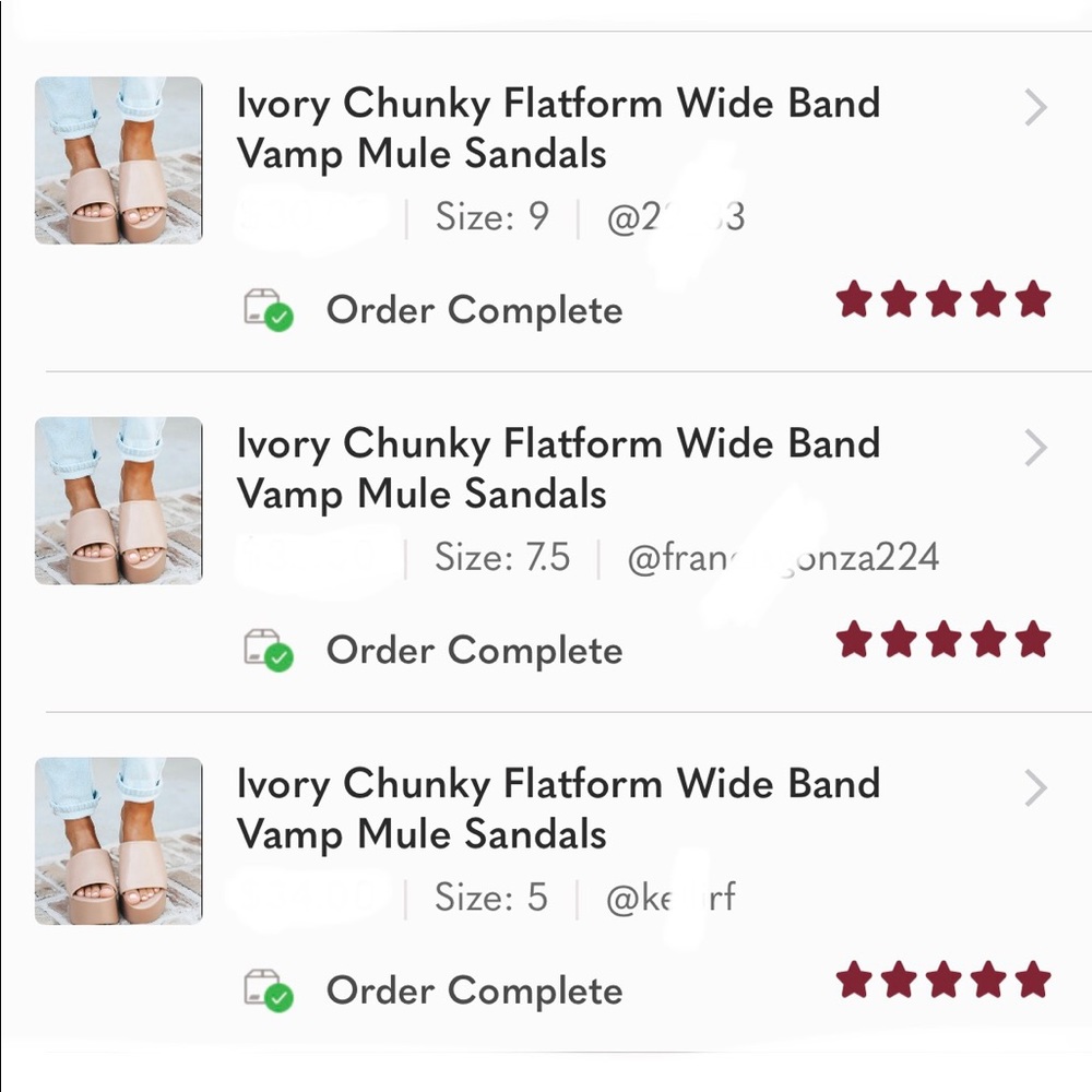 Ivory Chunky Flatform Wide Band Vamp Mule Sandals - Picture 11 of 12
